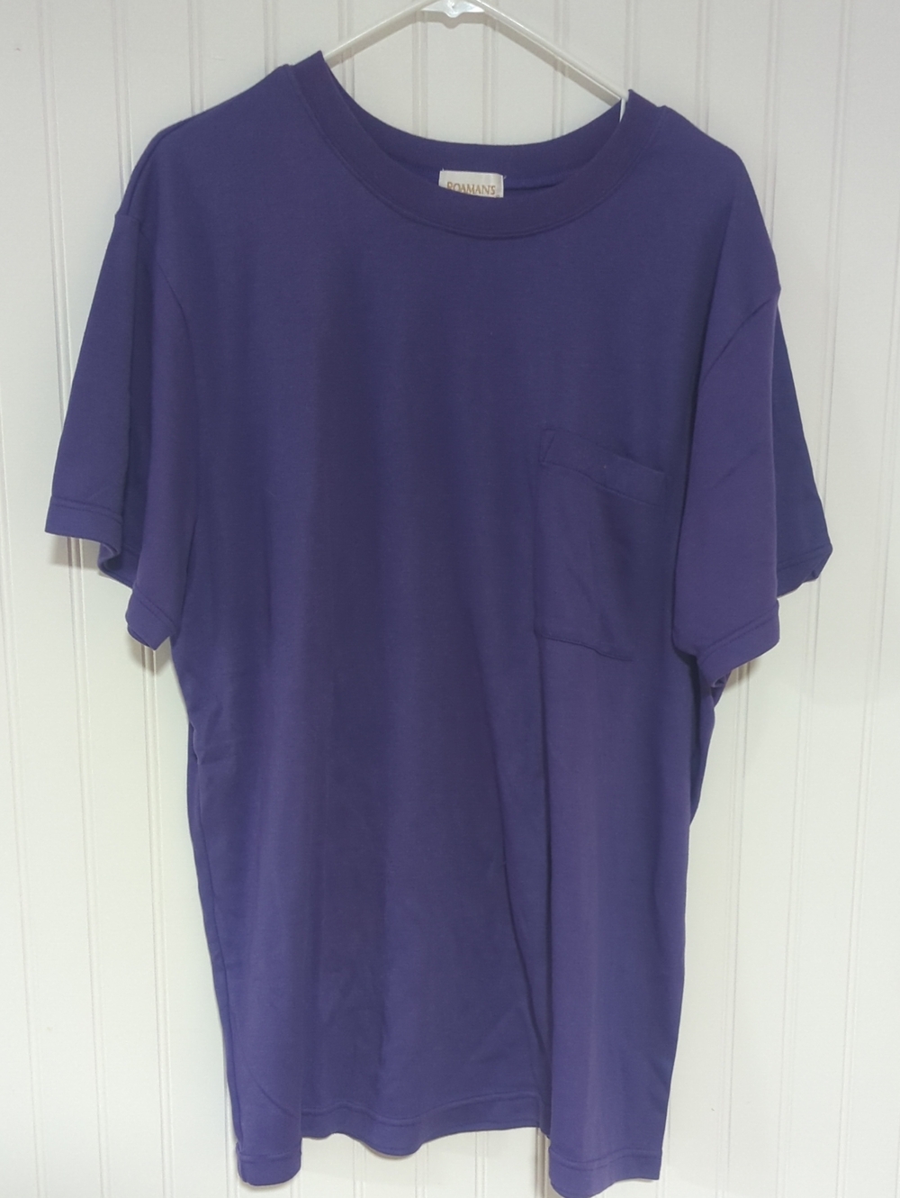 Roaman's Purple Short Sleeve Pocket Tee